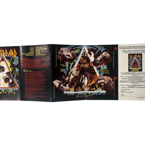 Vintage 80's Def Leppard Pyromania & Hysteria Cassette Tapes Made In Canada - Picture 9 of 9